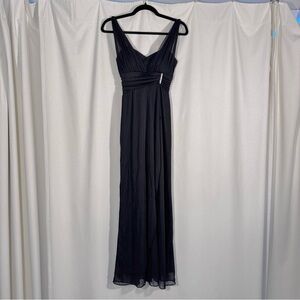 Vintage Betsy & Adam Black Chiffon Empire Waist Gown